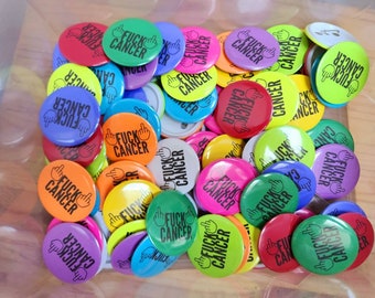 Cancer Benefit Buttons Available In Quantities of 50/75/100