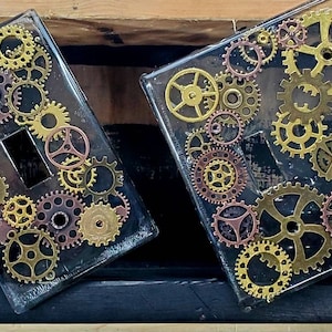 Steampunk Lightswitch Covers Single and Double Lightswitch