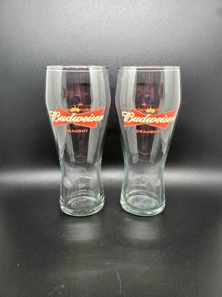 Rare Designed Budweiser Pint Beer Glasses Set of 2 - Etsy