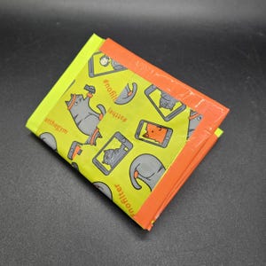 Cartera con cinta adhesiva y diseño de gato selfie