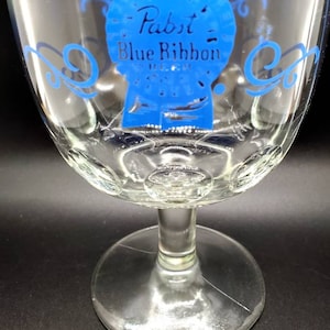 Vintage Pabst Blaues Bändchen Daumen Druck Goblet
