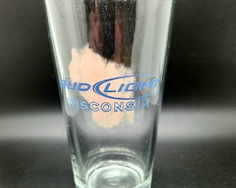 Rare Bud Light Wisconsin Pint Glass