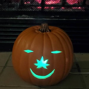 Hand Carved Funkin with Stoner face and Potleaf Nose