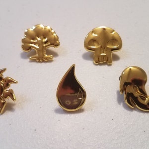 Magic the Gathering Mana/Land Symbols Enamel Pins