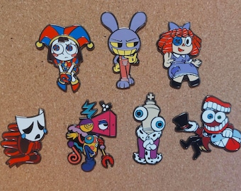 GLITCH TADC The Amazing Digital Circus - Main Characters Enamel Pins