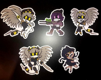 GLITCH Murder Drones - Main Characters - Glossy Stickers