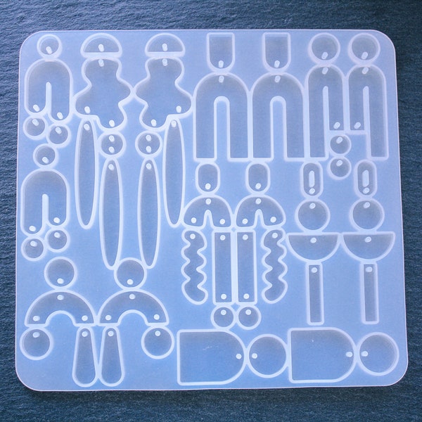 Silicone moulds to make beautiful earrings/ Multiple shapes/ For UV resin mould/ Epoxy Resin Jewellery Making/Free shipping