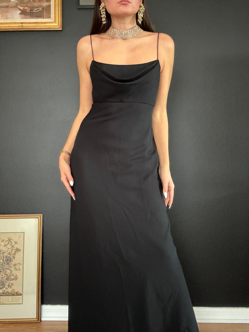 Vintage 90s Black Long Dress image 1