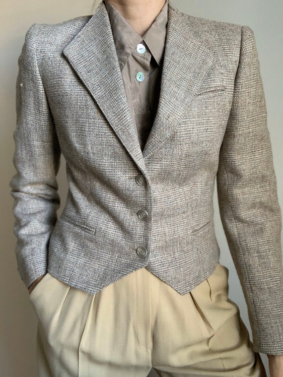Vintage Wool Crop Blazer
