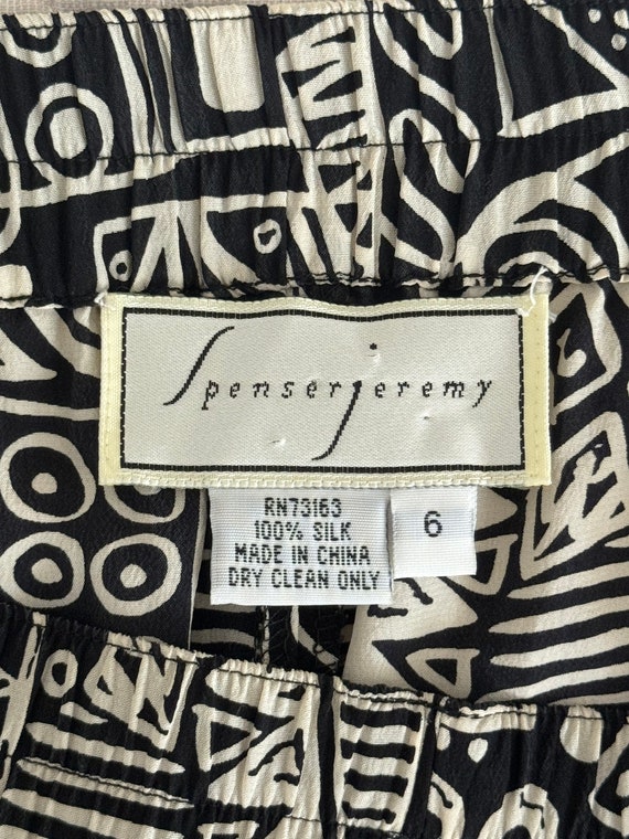 Vintage JEREMY SPENSER Pure Silk Abstract White a… - image 6