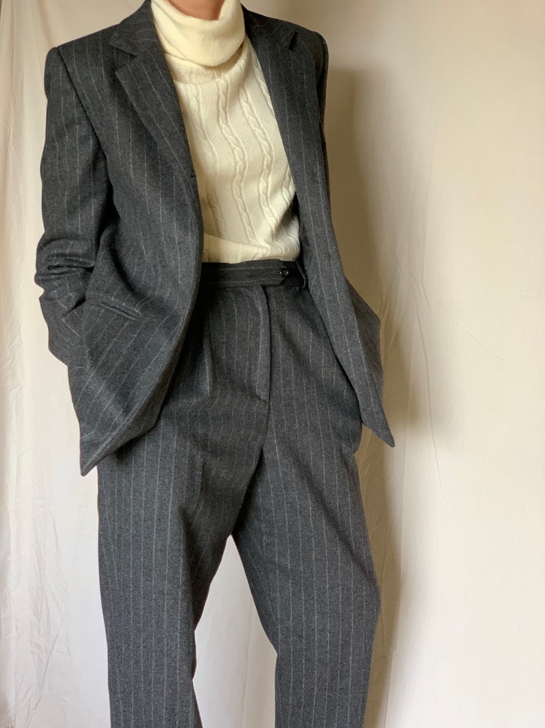 Vintage J.CREW Grey Stripped Suit