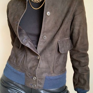 Vintage Absolutely Unique Hand Made  Genuine Suede Leather Brown Jacket
