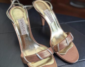 90s/y2k Funky Heeled Sandals. NEVER WORN. Hand-painted Swirly