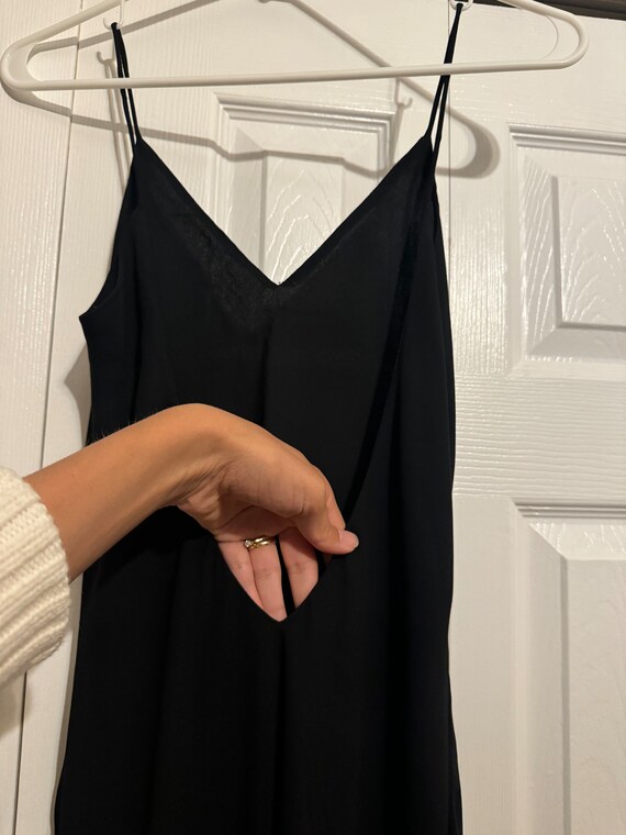 Vintage 90s Open Back Long Black Dress - image 7