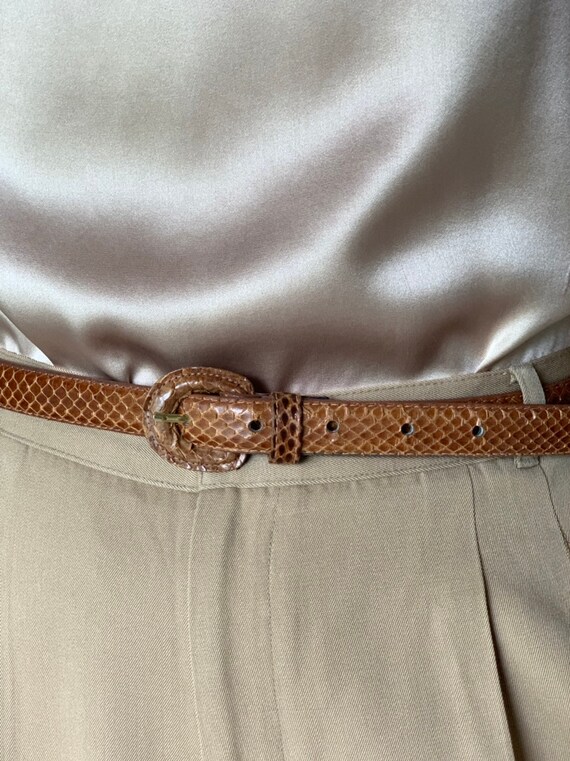 Vintage Genuine Snake Leather Belt