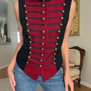 Vintage 90s DKNY Wool Military Napoleon Vest Waistcoat - Etsy