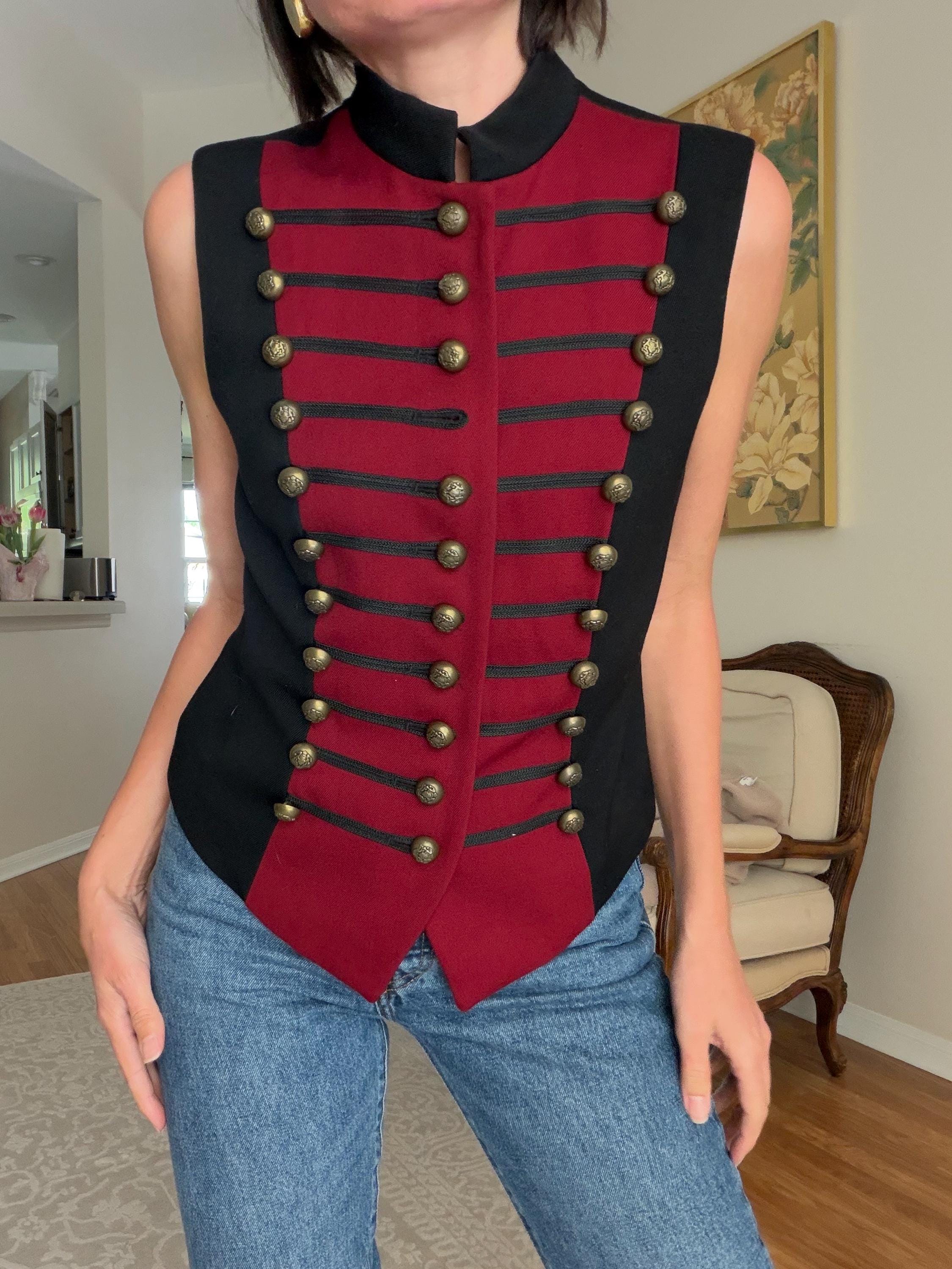 Vintage 90s DKNY Wool Military Napoleon Vest Waistcoat - Etsy