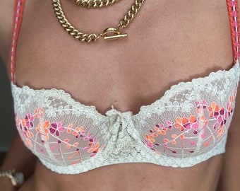 Vintage Embroidered Bra