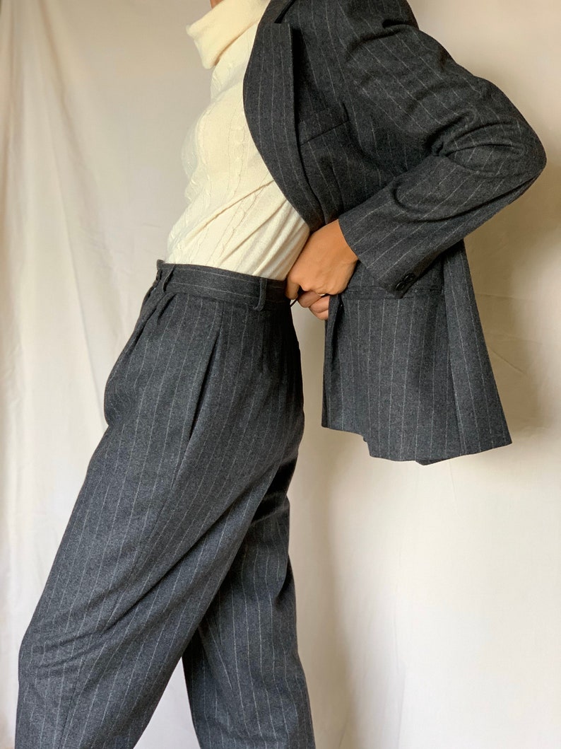 Vintage J.CREW Grey Stripped Suit