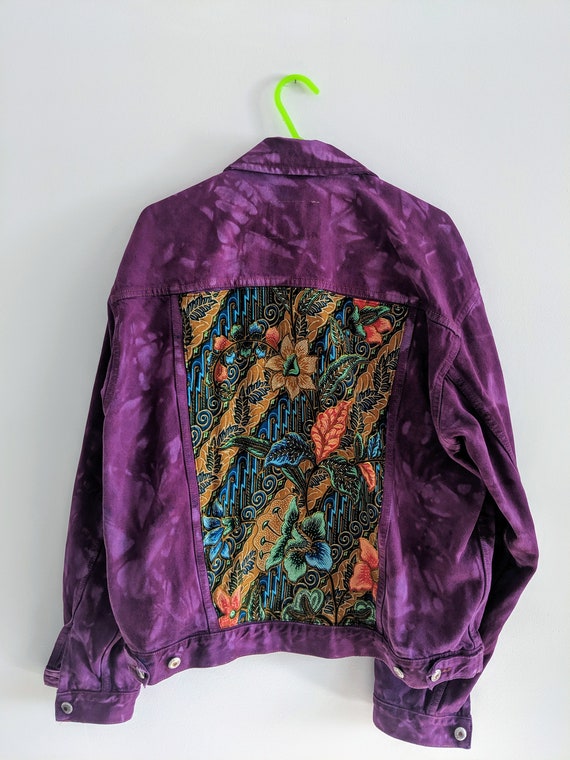 mens purple denim jacket