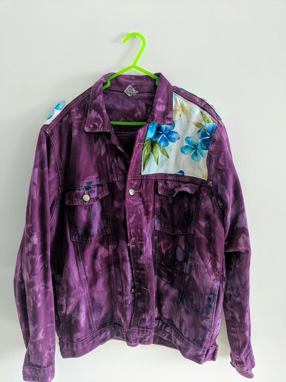 denim purple jacket