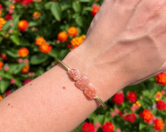 Raw Sunstone Bangle