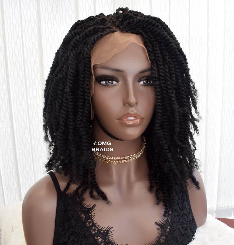 Braided Wigs Spring Kinky Twist Lace Front Braids Wigs Etsy