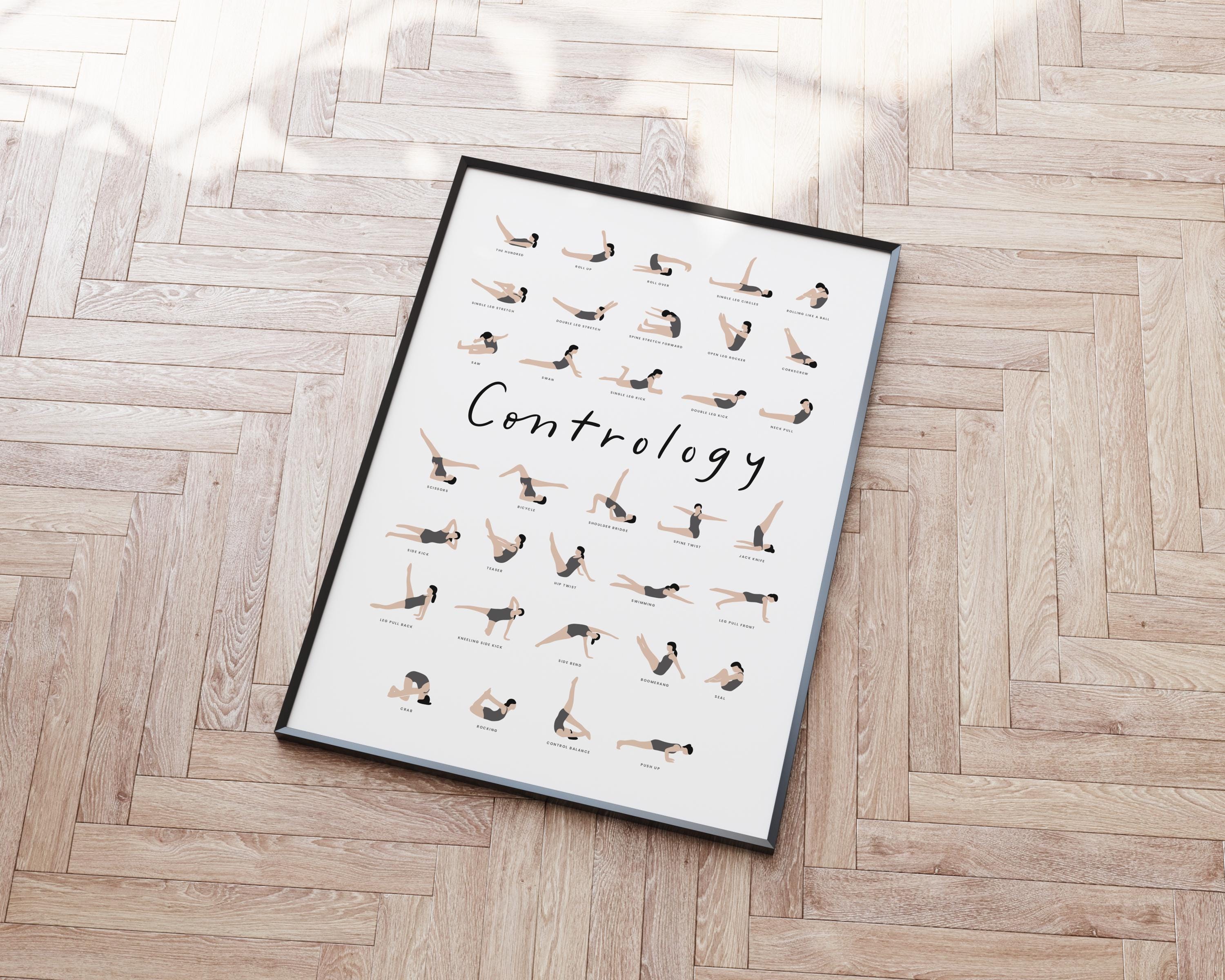 34 Classical Mat Pilates Exercises Printable Wall Art, Pilates Studio ...