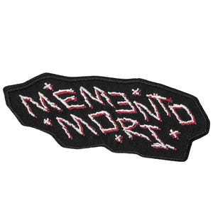 Memento Mori Iron-On Patch - Edgy Custom Typography