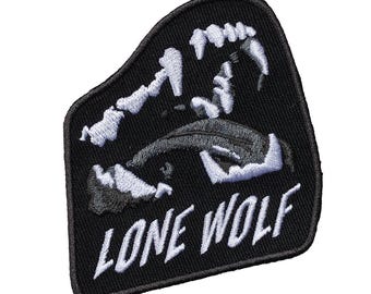 Lone Wolf Patch, Embroidered Iron-On