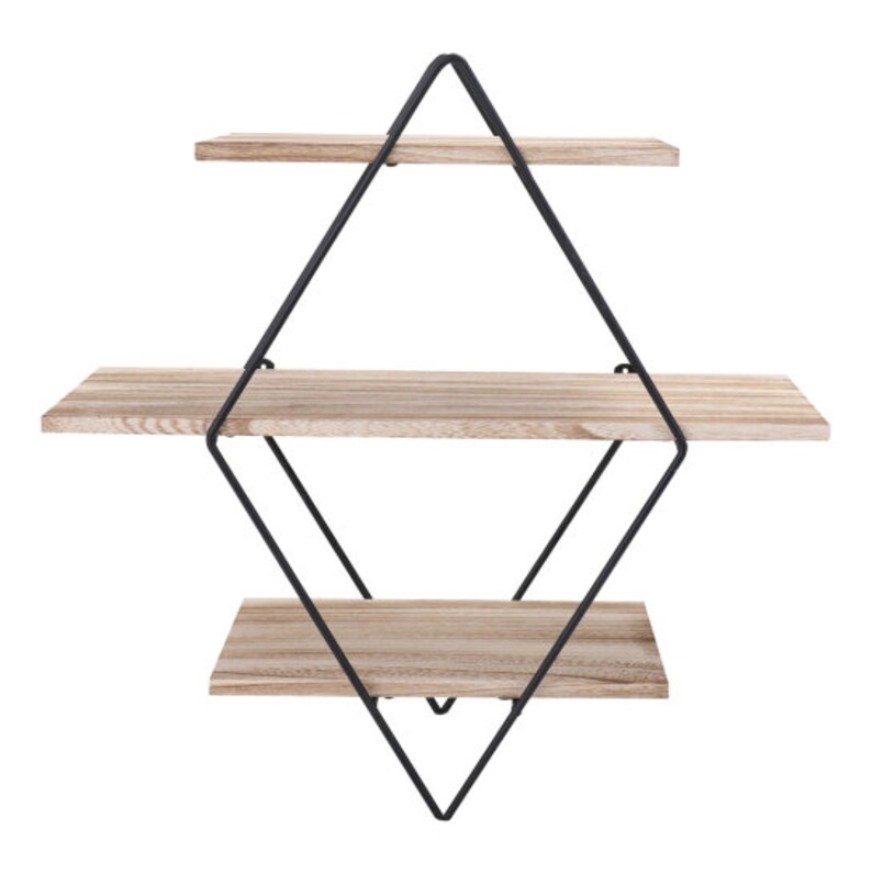 Wall Mounted Vintage Ironwood Shelf Living Etsy