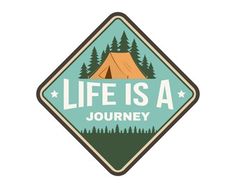 Life is A Journey Outdoor Sticker car water bottle waterproof window #12