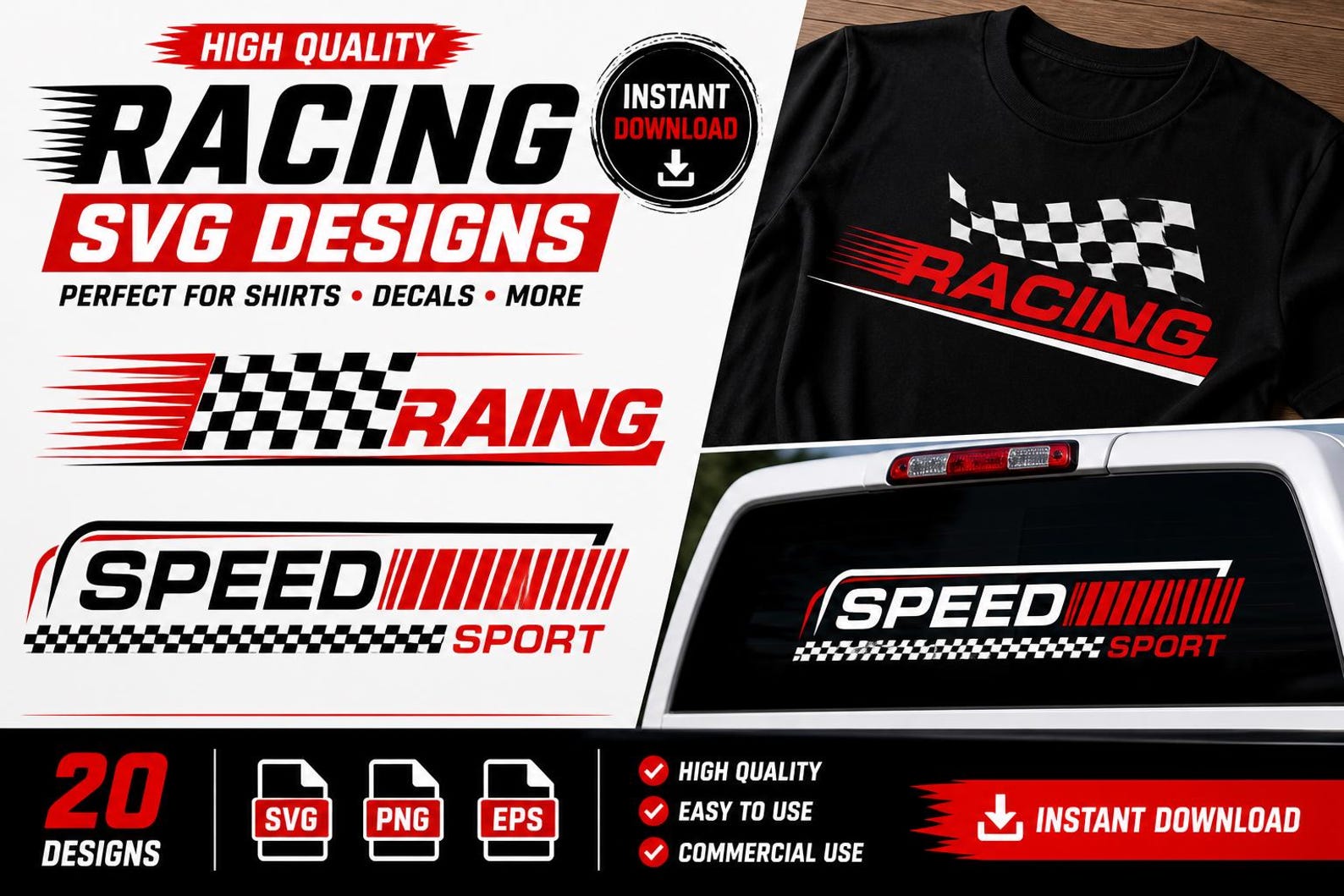 Custom Racing Svg Racing SVG Bundle for Cricut | Race Car Decal Designs | Motorsports ...