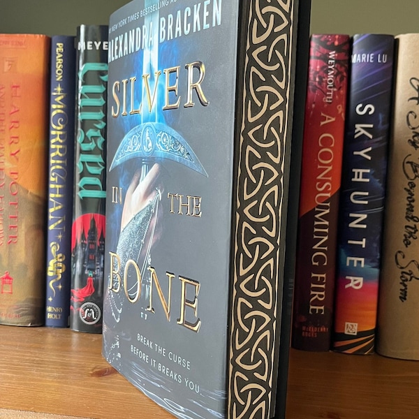 Silver in the Bone, Alexandra Bracken, Fantasy, Stenciled Books, Sprayed Edges, Books, Bookworm