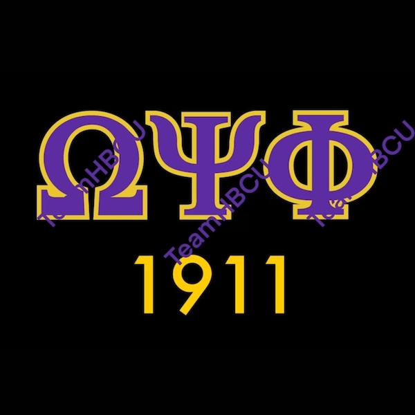 Omega Psi Phi svg - Que Psi Phi 1911 svg - Greek Double Letter svg - D9 Badge svg - Cut file - Vector