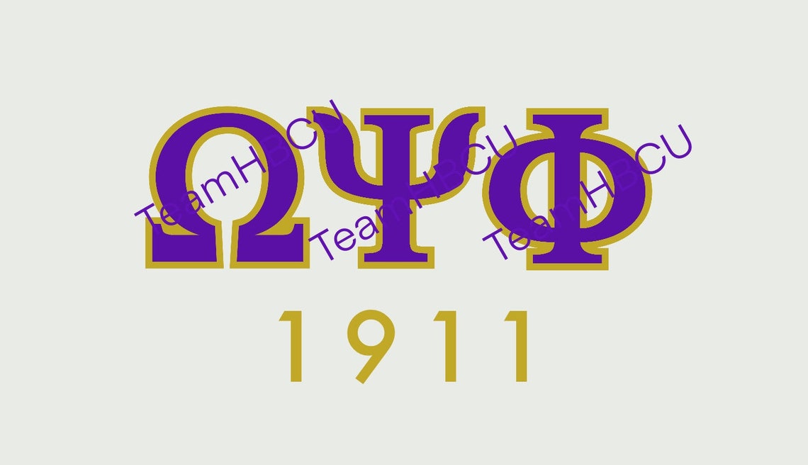 Omega Psi Phi Svg Que Psi Phi 1911 Svg Greek Double Letter | Etsy