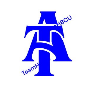 May include: A blue graphic of the letters "AT" with the "T" overlapping the "A". The letters are in a bold, stylized font. The text "TeamH" is below the letters and the text "HBCU" is above the letters.