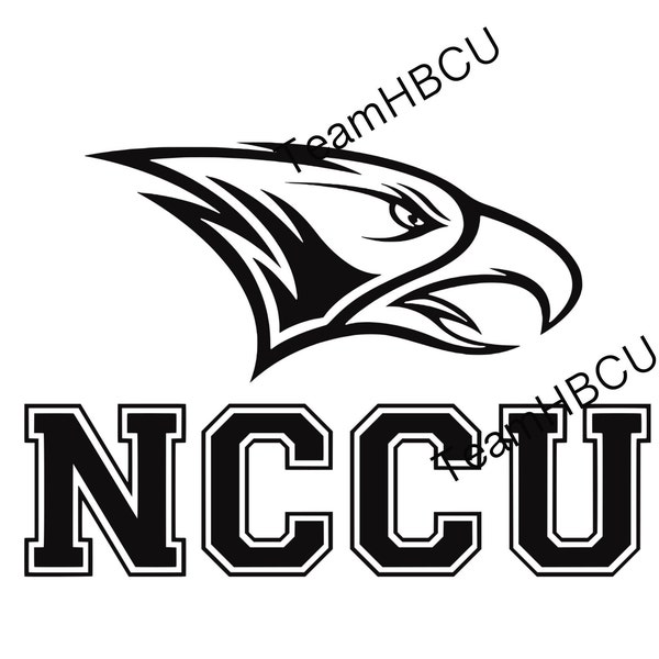 NCCU Single Color svg - North Carolina Central University inspired logo svg - Eagle Mascot - Law - Graduate - Alumni - Custom NCCU svg