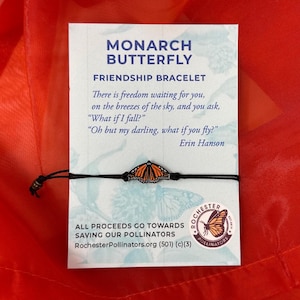 Monarch Butterfly Friendship Bracelet: Nature-Inspired Pollinator Gift