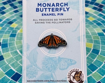 Butterfly Pin, Monarch Butterfly Enamel Pin, Small Memorial Pin, Insect Accessories, Bug Lapel Tie Pin, Tiny Minimalist Pins Bag Backpack