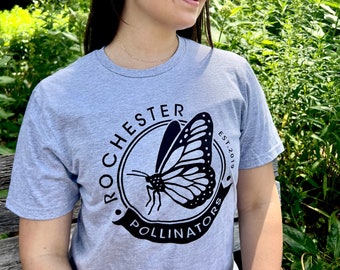 Monarch Butterfly Conservation T-Shirt: Rochester Pollinators Unisex Tee