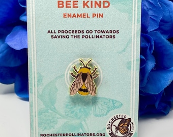 Tiny Gold Bee Enamel Pin: Memorial Brooch, Gardener Gift