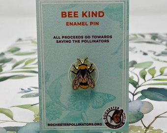 Tiny Bee Enamel Pin, Gold Bee Brooch, Bee Pin, Small Memorial Pin, For Backpack, Gifts Under 15, Gardener Gift, For Nature Lovers