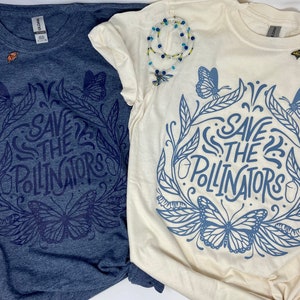 Monarch Butterfly Shirt, Save The Pollinators T-Shirt, Wildflower Top, Milkweed Plant Tee, Butterfly Shirt, For Women, For Men, Nature Lover