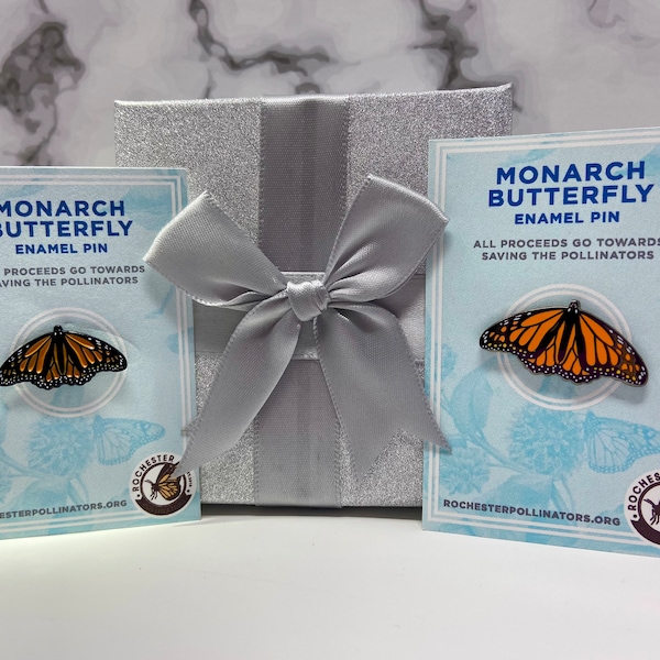 Monarch Butterfly Enamel Pin: Nature Lover Gift