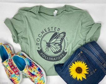 Rochester Pollinators Shirt, Save The Pollinators, Butterfly T-Shirt, Monarch Conservation Tee, City Of Rochester Michigan Top