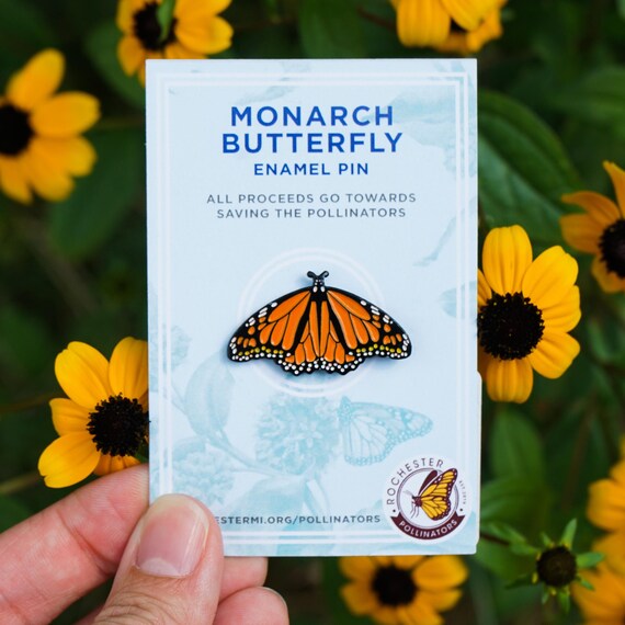 Butterfly Pin Monarch Butterfly Enamel Pin Small Butterfly Etsy