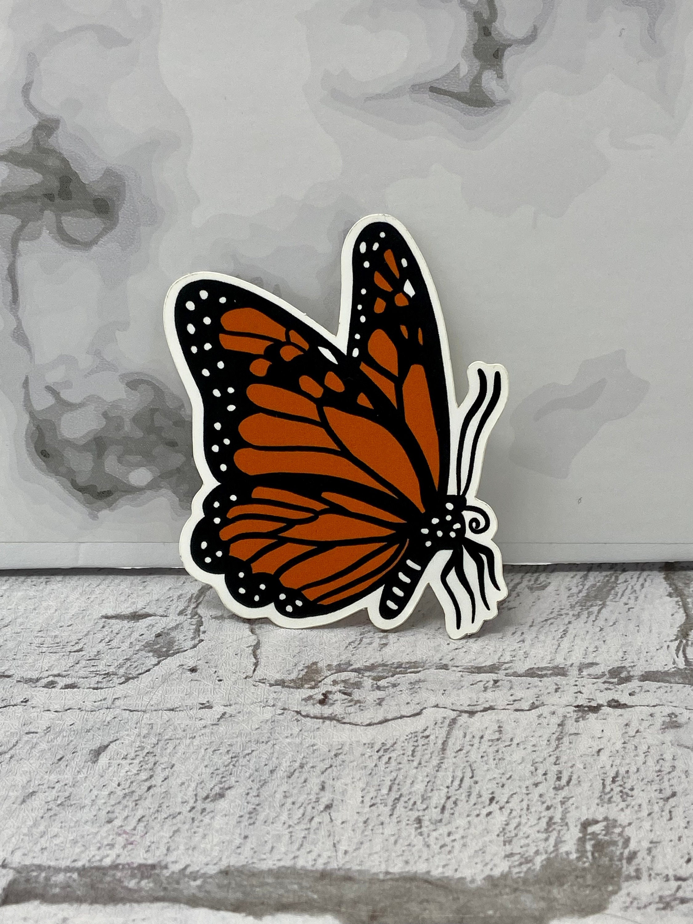 Butterfly 4 Vinyl Sticker (Monarch)