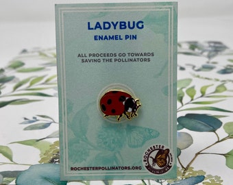 Tiny Ladybug Enamel Pin, Gold Ladybug Brooch, Ladybug Pin, Small Memorial Pin, For Backpack, Gifts Under 15, Gardener Gift, For Nature Lover