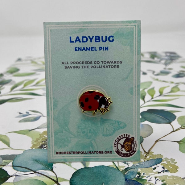 Tiny Ladybug Enamel Pin, Gold Ladybug Brooch, Ladybug Pin, Small Memorial Pin, For Backpack, Gifts Under 15, For Nature Lovers